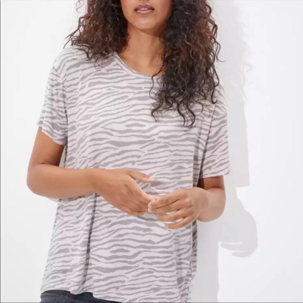 American Eagle Soft and Sexy Zebra Tee